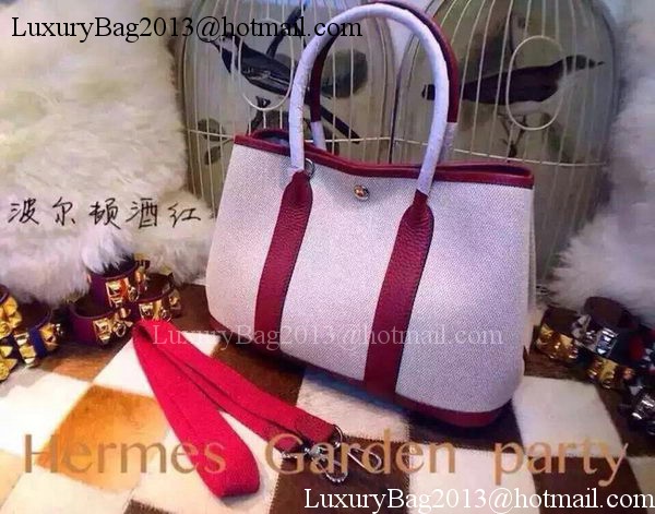 Hermes Garden Party 36cm Tote Bags Canvas HGP1927 Burgundy Hermes Garden Party 36cm Tote Bags Canvas HGP1927 Burgundy