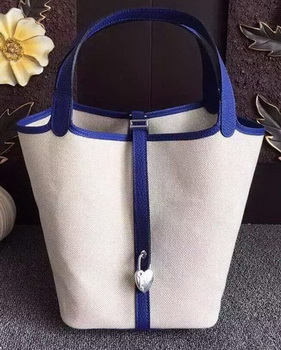 Hermes Picotin Lock 18cm Bag Canvas HPL8618T RoyalBlue Hermes Picotin Lock 18cm Bag Canvas HPL8618T RoyalBlue