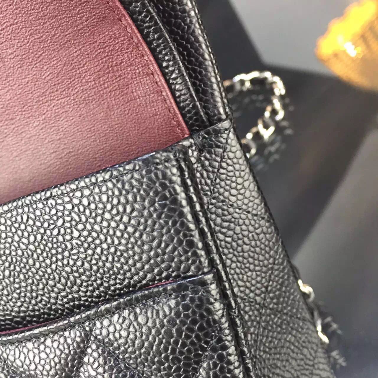 Chanel 2.55 Series Flap Bag Original Lambskin Leather Black Silver 1112 Chanel 2.55 Series Flap Bag Original Lambskin Leather Black Silver 1112