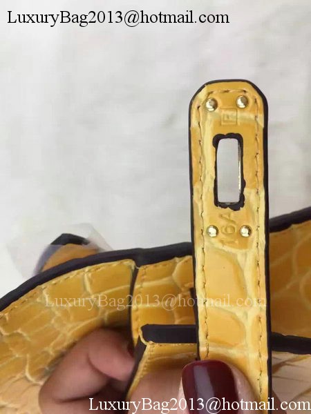 Hermes MINI Kelly 22cm Tote Bag Croco Leather KL22 Yellow Hermes MINI Kelly 22cm Tote Bag Croco Leather KL22 Yellow