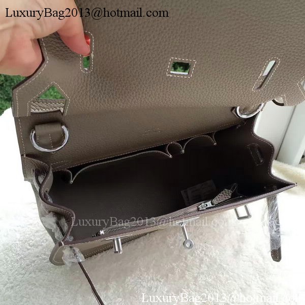 Hermes Jypsiere 31CM Shoulder Bag Calfskin Leather H0880 Grey Hermes Jypsiere 31CM Shoulder Bag Calfskin Leather H0880 Grey