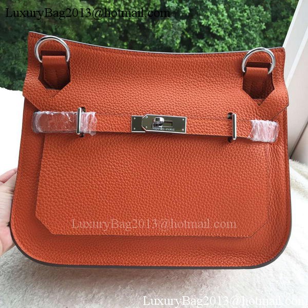 Hermes Jypsiere 31CM Shoulder Bag Calfskin Leather H0880 Orange Hermes Jypsiere 31CM Shoulder Bag Calfskin Leather H0880 Orange