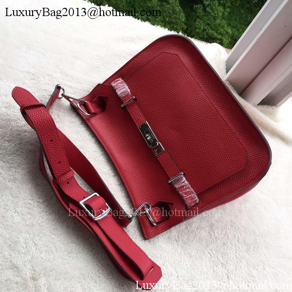 Hermes Jypsiere 31CM Shoulder Bag Calfskin Leather H0880 Red Hermes Jypsiere 31CM Shoulder Bag Calfskin Leather H0880 Red