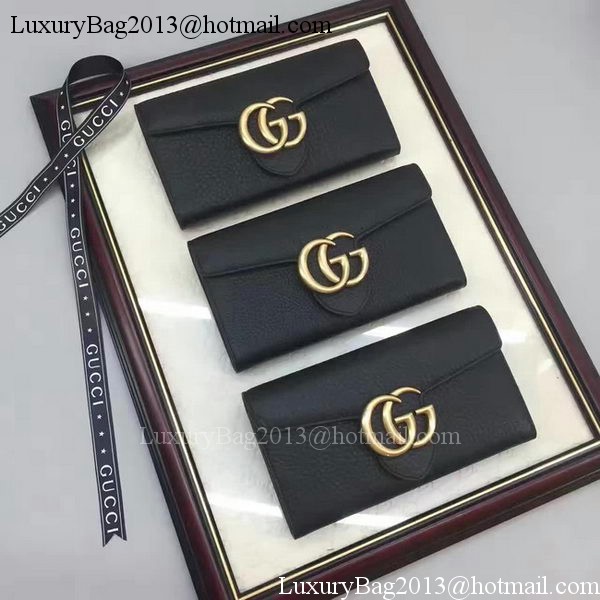Gucci GG Marmont Continental Wallet 400586 Black Gucci GG Marmont Continental Wallet 400586 Black