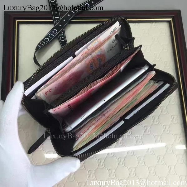 Gucci Leather Zip Around Wallet 456117 Black Gucci Leather Zip Around Wallet 456117 Black