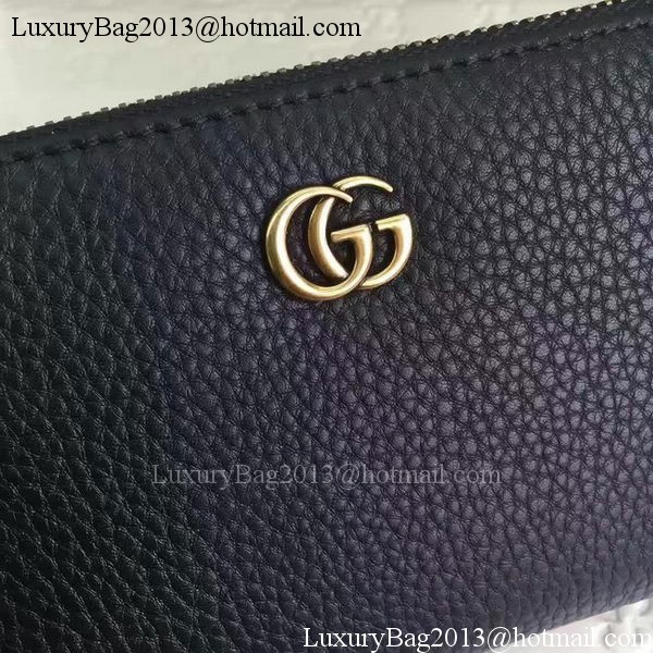 Gucci Leather Zip Around Wallet 456117 Black Gucci Leather Zip Around Wallet 456117 Black