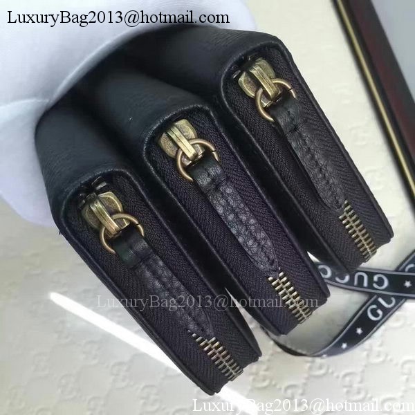 Gucci Leather Zip Around Wallet 456117 Black Gucci Leather Zip Around Wallet 456117 Black