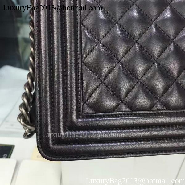 Boy Chanel Flap Bag Black Original Sheepskin Leather A67088 Silver Boy Chanel Flap Bag Black Original Sheepskin Leather A67088 Silver