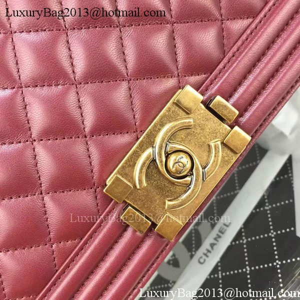 Boy Chanel Flap Bag Wine Original Sheepskin Leather A67088 Gold Boy Chanel Flap Bag Wine Original Sheepskin Leather A67088 Gold