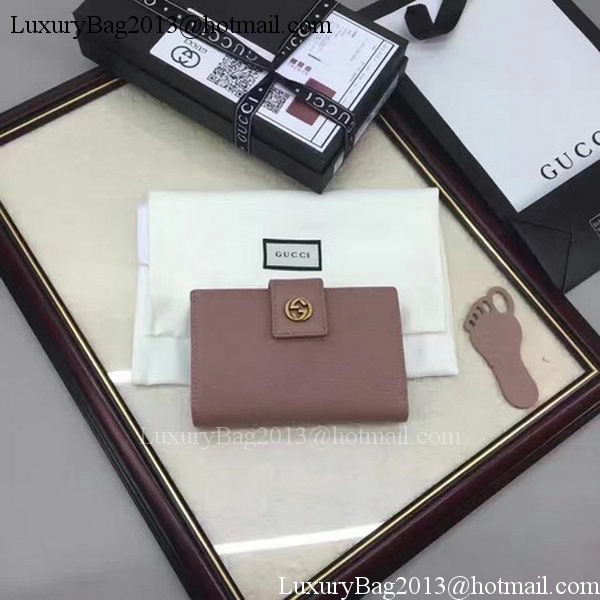 Gucci Calfskin Leagther Wallet 337023 Pink Gucci Calfskin Leagther Wallet 337023 Pink