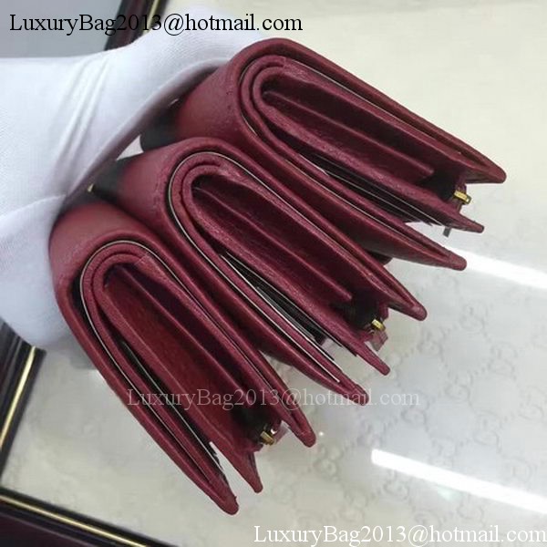 Gucci Calfskin Leagther Wallet 337023 Red Gucci Calfskin Leagther Wallet 337023 Red