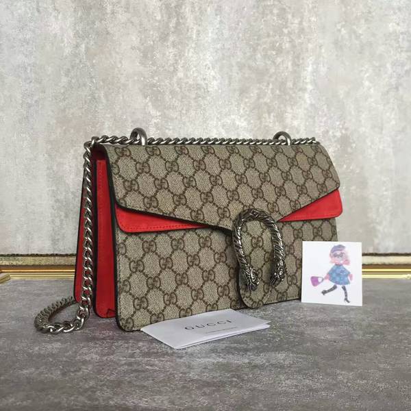 Gucci Medium Dionysus GG Canvas Shoulder Bag 400249 Red Gucci Medium Dionysus GG Canvas Shoulder Bag 400249 Red