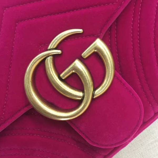 Gucci GG Suede Leather Shoulder Bag 443496 Wine