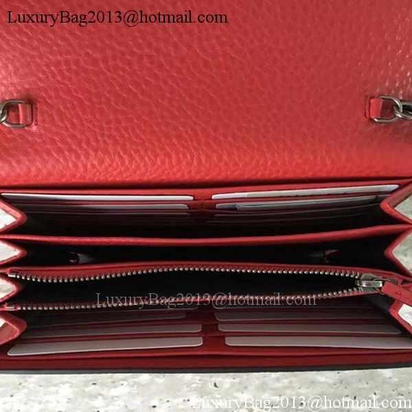 Gucci Dionysus Calfskin Leather Chain Wallet 404141 Red Gucci Dionysus Calfskin Leather Chain Wallet 404141 Red