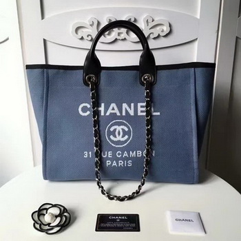 Chanel Large Canvas Tote Shopping Bag CHA1679 Royal Chanel Large Canvas Tote Shopping Bag CHA1679 Royal