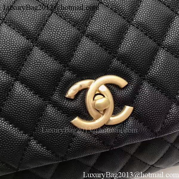 Chanel Classic Top Handle Bag Black Sheepskin Leather A92991 Silver Chanel Classic Top Handle Bag Black Sheepskin Leather A92991 Silver