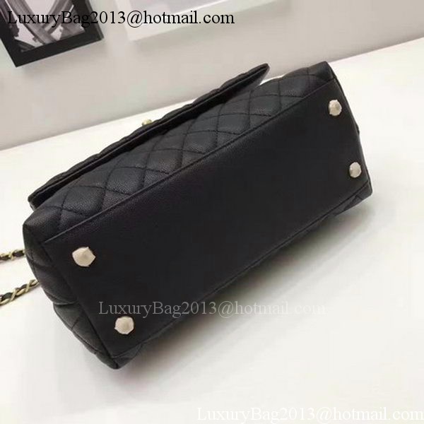 Chanel Classic Top Handle Bag Black Sheepskin Leather A92991 Silver Chanel Classic Top Handle Bag Black Sheepskin Leather A92991 Silver