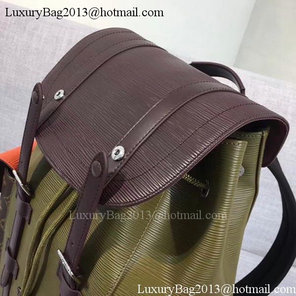 Louis Vuitton Epi Leather CHRISTOPHER PM Bag M58868 Khaki Louis Vuitton Epi Leather CHRISTOPHER PM Bag M58868 Khaki