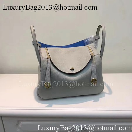Hermes Lindy 30CM Original Leather Shoulder Bag LD30 Grey&Blue Hermes Lindy 30CM Original Leather Shoulder Bag LD30 Grey&Blue