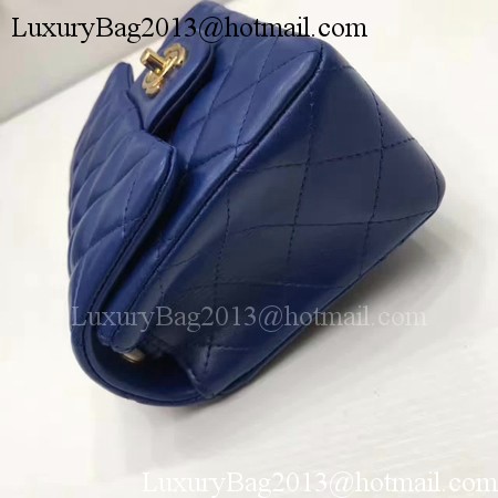Chanel Classic MINI Flap Bag Original Sheepskin Leather A1115 Blue Chanel Classic MINI Flap Bag Original Sheepskin Leather A1115 Blue