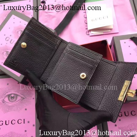 Gucci Calfskin Leather Padlock Wallet 453155 Black Gucci Calfskin Leather Padlock Wallet 453155 Black