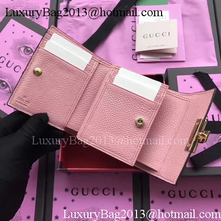 Gucci Calfskin Leather Padlock Wallet 453155 Pink Gucci Calfskin Leather Padlock Wallet 453155 Pink
