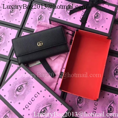 Gucci Leather Continental Wallet 456116 Black Gucci Leather Continental Wallet 456116 Black