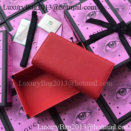 Gucci Leather Continental Wallet 456116 Red Gucci Leather Continental Wallet 456116 Red