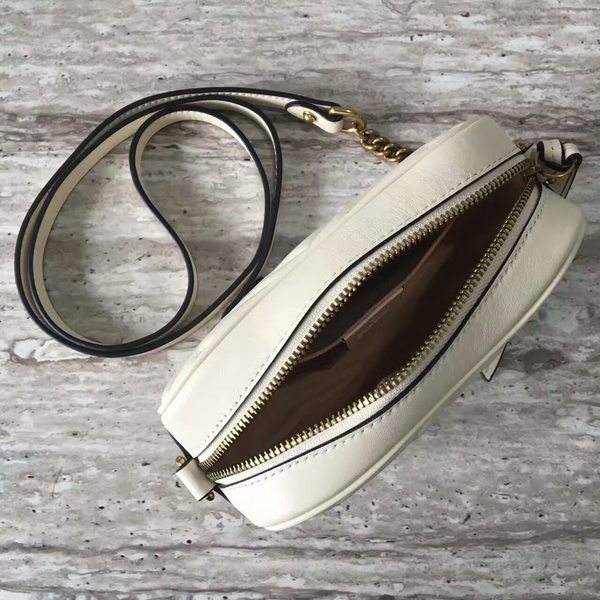 Gucci GG Marmont Matelasse Mini Shoulder Bag 448065A White Gucci GG Marmont Matelasse Mini Shoulder Bag 448065A White