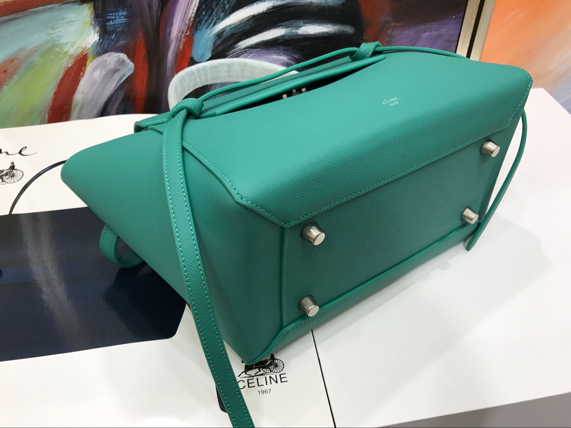 Celine Belt Bag Original Leather C98312 Green Celine Belt Bag Original Leather C98312 Green