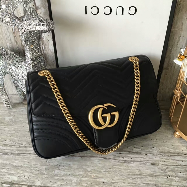 Gucci GG Marmont Velvet Shoulder Bag 443496A Black Gucci GG Marmont Velvet Shoulder Bag 443496A Black