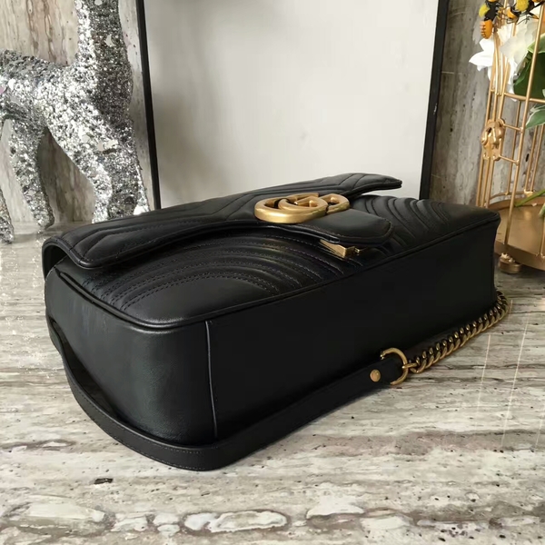 Gucci GG Marmont Velvet Shoulder Bag 443496A Black Gucci GG Marmont Velvet Shoulder Bag 443496A Black