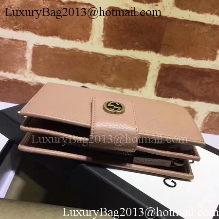 Gucci Calfskin Leagther Wallet 337023 Apricot Gucci Calfskin Leagther Wallet 337023 Apricot