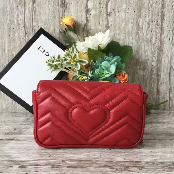 Gucci GG Marmont Velvet Nano Shoulder Bag 476433A Red Gucci GG Marmont Velvet Nano Shoulder Bag 476433A Red