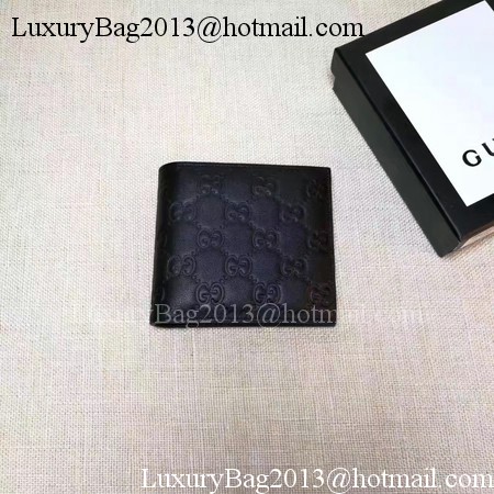 Gucci Bi-Fold GG Leather Wallet 145754 Black Gucci Bi-Fold GG Leather Wallet 145754 Black