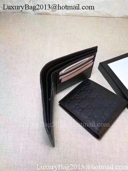 Gucci Bi-Fold GG Leather Wallet 145754 Black Gucci Bi-Fold GG Leather Wallet 145754 Black