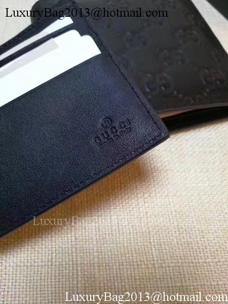 Gucci Bi-Fold GG Leather Wallet 145754 Black Gucci Bi-Fold GG Leather Wallet 145754 Black
