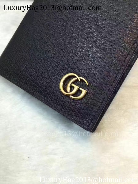 Gucci Calfskin Leather Bi-fold Wallet 308726 Black Gucci Calfskin Leather Bi-fold Wallet 308726 Black
