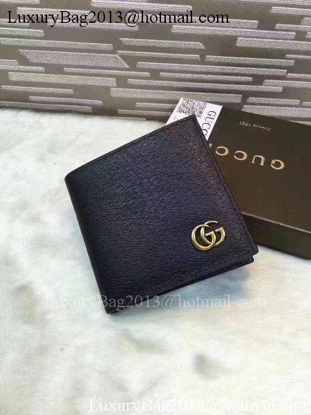 Gucci Calfskin Leather Bi-fold Wallet 308726 Black Gucci Calfskin Leather Bi-fold Wallet 308726 Black