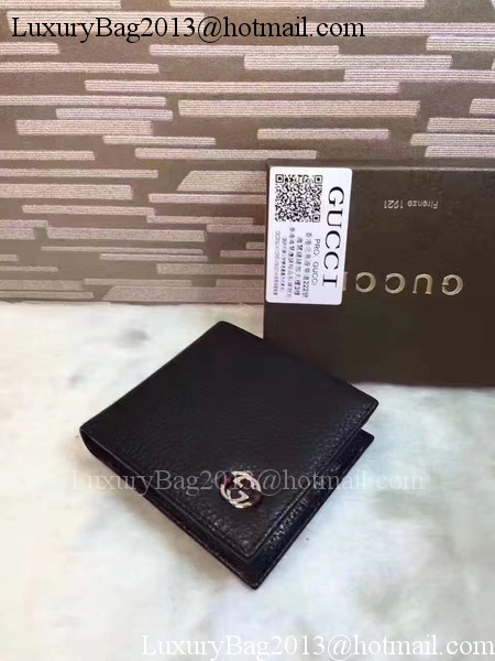 Gucci Calfskin Leather Bi-fold Wallet 308798 Black Gucci Calfskin Leather Bi-fold Wallet 308798 Black
