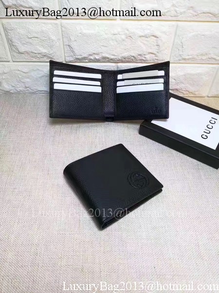 Gucci Calfskin Leather Bi-fold Wallet 322114 Black Gucci Calfskin Leather Bi-fold Wallet 322114 Black