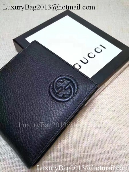 Gucci Calfskin Leather Bi-fold Wallet 322114 Black Gucci Calfskin Leather Bi-fold Wallet 322114 Black