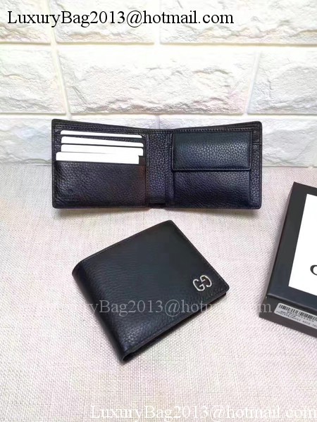 Gucci Calfskin Leather Bi-fold Wallet 473922 Black Gucci Calfskin Leather Bi-fold Wallet 473922 Black