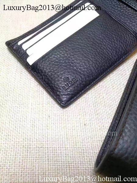 Gucci Calfskin Leather Bi-fold Wallet 473922 Black Gucci Calfskin Leather Bi-fold Wallet 473922 Black