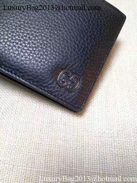 Gucci Calfskin Leather Bi-fold Wallet 473922 Black Gucci Calfskin Leather Bi-fold Wallet 473922 Black