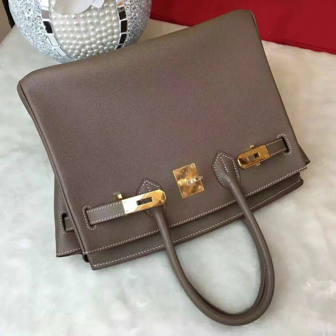 Hermes Birkin Bag Original Leather 17825 Grey Hermes Birkin Bag Original Leather 17825 Grey