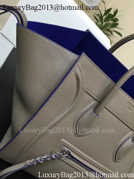 Celine Luggage Phantom Tote Bag Calfskin Leather CT3372 Grey&Blue Celine Luggage Phantom Tote Bag Calfskin Leather CT3372 Grey&Blue