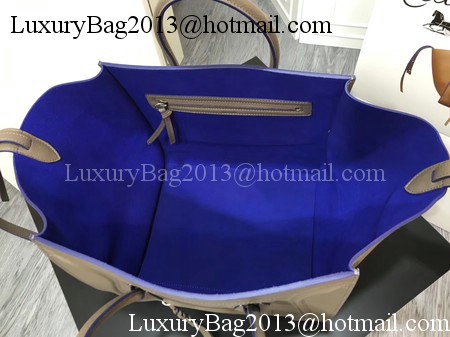 Celine Luggage Phantom Tote Bag Calfskin Leather CT3372 Grey&Blue Celine Luggage Phantom Tote Bag Calfskin Leather CT3372 Grey&Blue