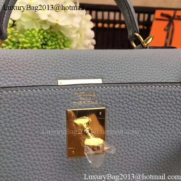 Hermes Kelly 32cm Shoulder Bag TOGO Leather KY32 Light Blue Hermes Kelly 32cm Shoulder Bag TOGO Leather KY32 Light Blue