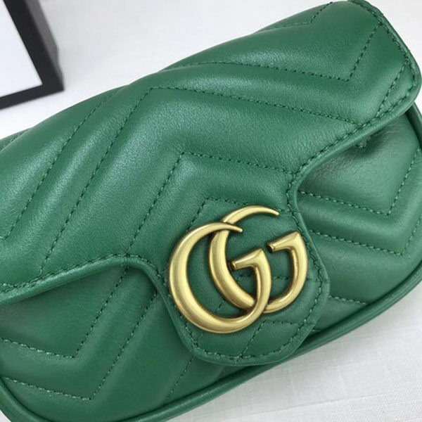 Gucci GG Marmont Matelasse Leather Super Mini Bag 476433 Green Gucci GG Marmont Matelasse Leather Super Mini Bag 476433 Green